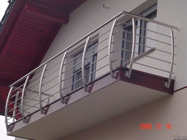 INOX balkonska ograja oval