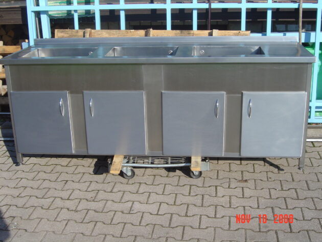 INOX korito - s shranjevalnikom z vrati